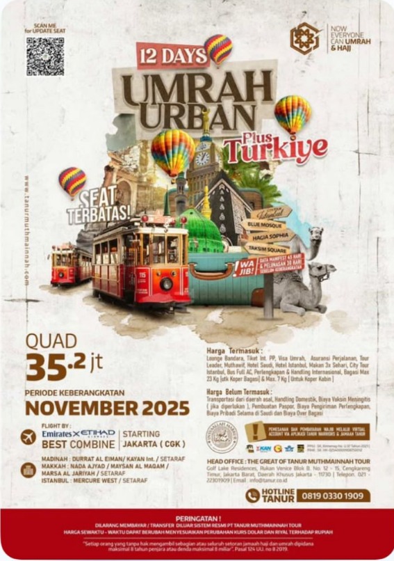 Umrah Plus Turki November 2025